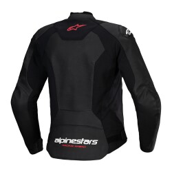 Alpinestars Stella Faster V3 Deri Korumalı Kadın Motosiklet Montu Siyah / Beyaz / Pembe - 2