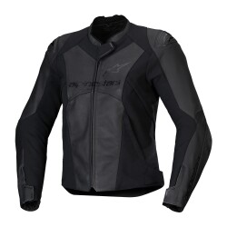 Alpinestars Stella Faster V3 Deri Korumalı Kadın Motosiklet Montu Siyah / Siyah - 1