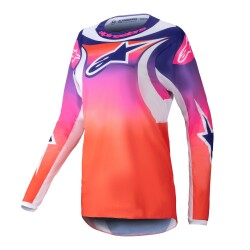 Alpinestars Stella Fluid Wurx Off-Road Kadın Motosiklet Jerseyi Kırmızı / Beyaz / Siyah - 1