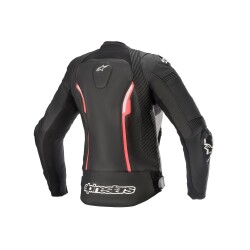 Alpinestars Stella Missile V2 Deri Korumalı Kadın Motosiklet Montu Siyah / Pembe - 2