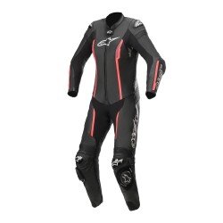 Alpinestars Stella Missile V2 Korumalı Kadın Deri Yarış Tulumu Siyah / Pembe - Alpinestars