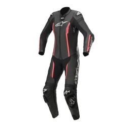 Alpinestars Stella Missile V2 Korumalı Kadın Deri Yarış Tulumu Siyah / Pembe - 1