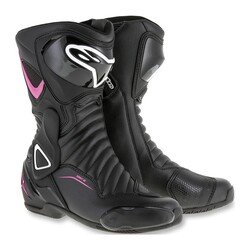 Alpinestars Stella SMX-6 V2 Korumalı Spor Kadın Motosiklet Botu Siyah / Fuşya - Alpinestars