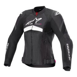 Alpinestars Stella T-GP Plus R V4 Airflow Korumalı Kadın Motosiklet Montu Siyah / Beyaz - Alpinestars