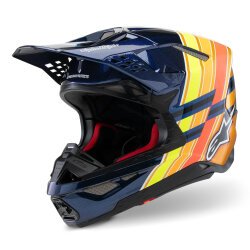 Alpinestars Supertech M10 TLD 25 Limited Off-Road Kaskı Mavi/Oranj - Alpinestars