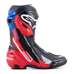 Alpinestars Honda Supertech R Korumalı Motosiklet Botu Siyah / Kırmızı / Beyaz / Mavi - 4