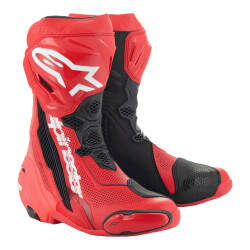 GARAJJ Alpinestars Supertech R Vented Korumalı Spor Motosiklet Botu Kırmızı - 1