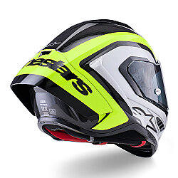 Alpinestars Supertech R10 Carbon Arius Spor Motosiklet Kaskı Siyah / Beyaz / Sarı - Alpinestars (1)