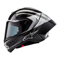 Alpinestars Supertech R10 Carbon Element Spor Motosiklet Kaskı Siyah / Gümüş - 3