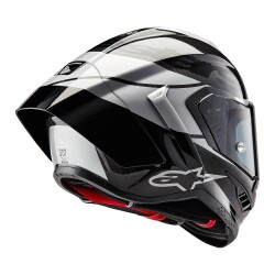 Alpinestars Supertech R10 Carbon Element Spor Motosiklet Kaskı Siyah / Gümüş - 7