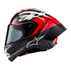 Alpinestars Supertech R10 Carbon Element Spor Motosiklet Kaskı Siyah / Kırmızı / Beyaz - 3