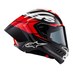 Alpinestars Supertech R10 Carbon Element Spor Motosiklet Kaskı Siyah / Kırmızı / Beyaz - 4