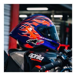 Alpinestars Supertech R10 Carbon Flyte Spor Motosiklet Kaskı Kırmızı / Siyah - 9