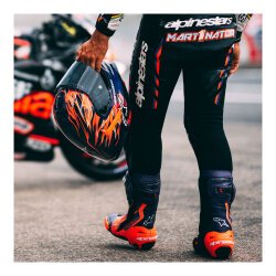 Alpinestars Supertech R10 Carbon Flyte Spor Motosiklet Kaskı Kırmızı / Siyah - 12