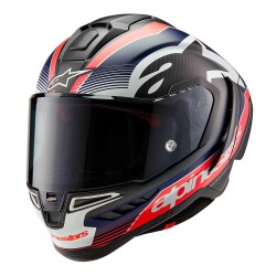 Alpinestars Supertech R10 Carbon Team Spor Motosiklet Kaskı Mat Siyah / Kırmızı / Beyaz 