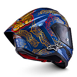 Alpinestars Supertech R10 Limited Edition Martinator Thai Carbon Spor Motosiklet Kaskı Mavi / Siyah / Kırmızı - Alpinestars (1)