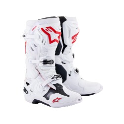 Alpinestars TECH 10 Supervented Kros Motosiklet Botu Beyaz / Kırmızı 