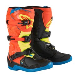 Alpinestars TECH 3S Kros Çocuk Motosiklet Botu Oranj / Mavi / Sarı 