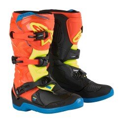 Alpinestars TECH 3S Kros Genç Motosiklet Botu Oranj / Mavi / Sarı 