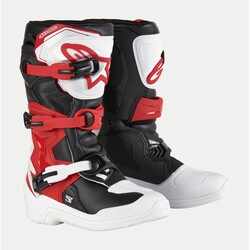 Alpinestars TECH 3S Kros Çocuk Motosiklet Botu Siyah / Kırmızı / Beyaz 