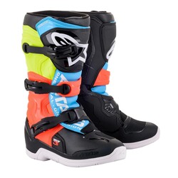 Alpinestars TECH 3S Kros Çocuk Motosiklet Botu Siyah / Kırmızı / Mavi - 1