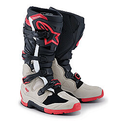 Alpinestars TECH 7 Enduro Motosiklet Botu Siyah / Gri / Kırmızı 
