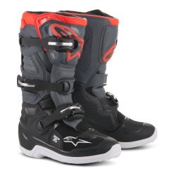 Alpinestars TECH 7S Kros Çocuk Motosiklet Botu Siyah / Gri / Kırmızı - 1