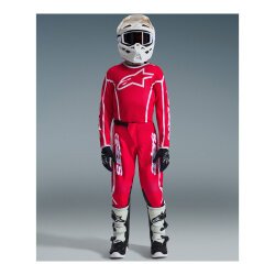 Alpinestars Youth Fluid Apex Genç Kros Motosiklet Pantolonu Kırmızı / Beyaz - 3