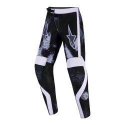 Alpinestars Youth Fluid Lahnd Genç Kros Motosiklet Pantolonu Siyah / Beyaz / Gri - Alpinestars