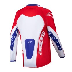 Alpinestars Youth Racer Veil Off-Road Genç Motosiklet Jerseyi Kırmızı / Beyaz / Mavi - 2