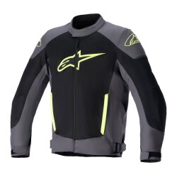 Alpinestars T-SP X SuperAir Yazlık Korumalı Motosiklet Montu Siyah / Gri / Sarı - 1