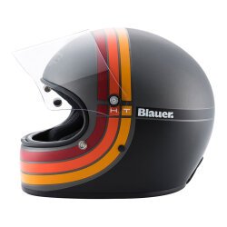 Blauer 80'S 06 Kapalı Retro Motosiklet Kaskı Titanyum - Blauer HT (1)