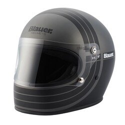 GARAJJ Blauer 80S Kapalı Motosiklet Kaskı Siyah - Blauer HT