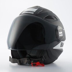 GARAJJ Blauer Brat Korumalı Açık Motosiklet Kaskı Mat Siyah / Beyaz - Blauer HT