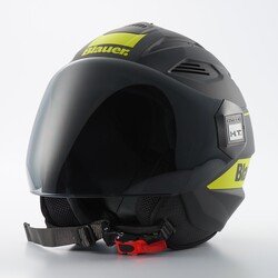 GARAJJ Blauer Brat Korumalı Açık Motosiklet Kaskı Mat Siyah / Sarı - Blauer HT