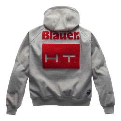 Blauer Easy Men Open Hoody Korumalı Motosiklet Montu Gri / Kırmızı - Blauer HT (1)