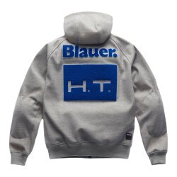 Blauer Easy Men Open Hoody Korumalı Motosiklet Montu Gri / Mavi - Blauer HT (1)