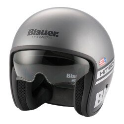 GARAJJ Blauer Pilot 1.1 Monochrome Açık Motosiklet Kaskı Mat Gri - 1