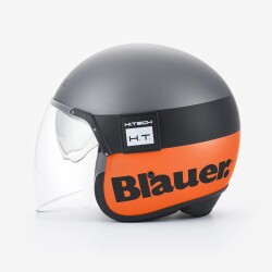 Blauer Pod Açık Motosiklet Kaskı Titanyum / Oranj - 2