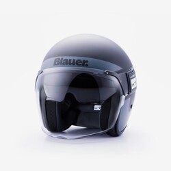 Blauer Pod Stripes Açık Motosiklet Kaskı Titanyum - 2