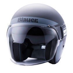 GARAJJ Blauer Pod Stripes Açık Motosiklet Kaskı Titanyum - Blauer HT