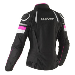 Clover Airblade-5 Korumalı Kadın Motosiklet Montu Siyah / Beyaz / Fuşya - Clover (1)