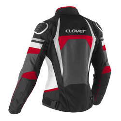 Clover Airblade-5 Korumalı Kadın Motosiklet Montu Siyah / Beyaz / Kırmızı - Clover (1)
