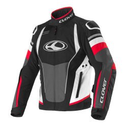 Clover Airblade-5 Korumalı Motosiklet Montu Siyah / Beyaz / Kırmızı - Clover