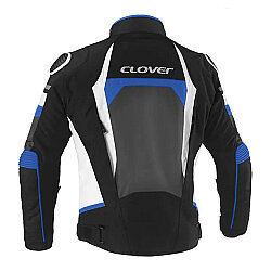 Clover Airblade-5 Korumalı Motosiklet Montu Siyah / Mavi / Beyaz - Clover (1)