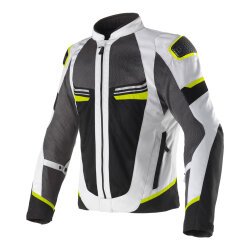 Clover Airjet-6 Korumalı Yazlık Motosiklet Montu Gri / Siyah / Sarı - Clover