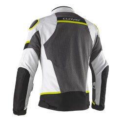 Clover Airjet-6 Korumalı Yazlık Motosiklet Montu Gri / Siyah / Sarı - Clover (1)