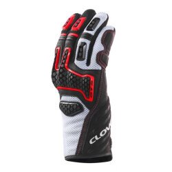 Clover GTS-3 Korumalı Yazlık Motosiklet Eldiveni Beyaz / Kırmızı - 2