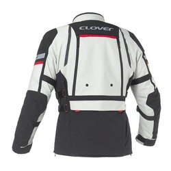 Clover GTS-5 Korumalı Motosiklet Montu Gri / Siyah - Clover (1)