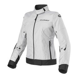 Clover Looping Korumalı Kadın Motosiklet Montu Gri - 1